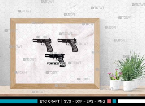 Pistol SVG, Pistol Silhouette, Gun Svg, Handgun Svg, Revolver Svg, Weapon Svg, Gun Silhouette, Pistol Bundle, SVG ETC Craft 