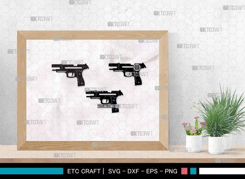 Pistol SVG, Pistol Silhouette, Gun Svg, Handgun Svg, Revolver Svg, Weapon Svg, Gun Silhouette, Pistol Bundle, SVG ETC Craft 
