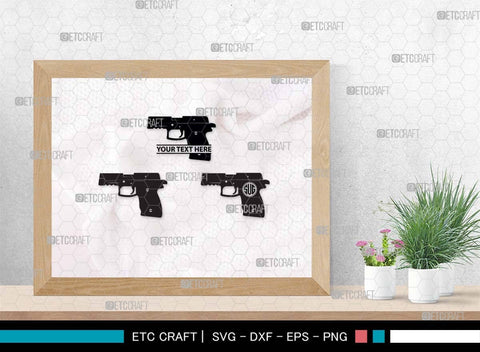 Pistol SVG, Pistol Silhouette, Gun Svg, Handgun Svg, Revolver Svg, Weapon Svg, Gun Silhouette, Pistol Bundle, SVG ETC Craft 