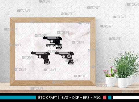 Pistol SVG, Pistol Silhouette, Gun Svg, Handgun Svg, Revolver Svg, Weapon Svg, Gun Silhouette, Pistol Bundle, SVG ETC Craft 