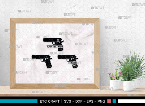 Pistol SVG, Pistol Silhouette, Gun Svg, Handgun Svg, Revolver Svg, Weapon Svg, Gun Silhouette, Pistol Bundle, SVG ETC Craft 