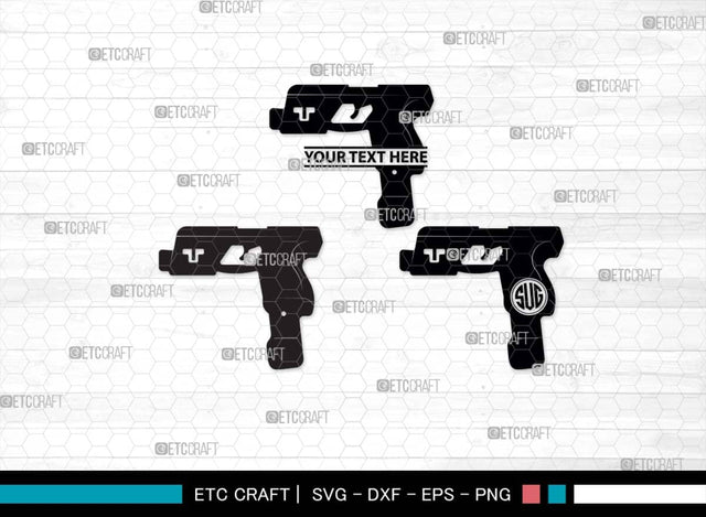 Pistol SVG, Pistol Silhouette, Gun Svg, Handgun Svg, Revolver Svg, Weapon Svg, Gun Silhouette, Pistol Bundle, SVG ETC Craft 