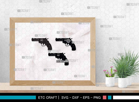 Pistol SVG, Pistol Silhouette, Gun Svg, Handgun Svg, Revolver Svg, Weapon Svg, Gun Silhouette, Pistol Bundle, SVG ETC Craft 