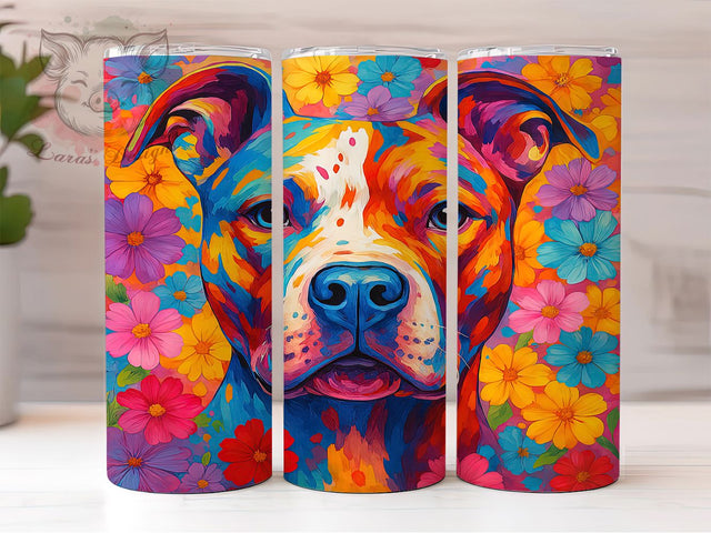 Pit Bull Love Dog Parent Tumbler, Dog Breed Tumbler, Pit Bull Love Design, Dog Parent Present, Bully Breed Cup, Pet Lover Gift, Sublimation Template Sublimation Lara' s Designs 