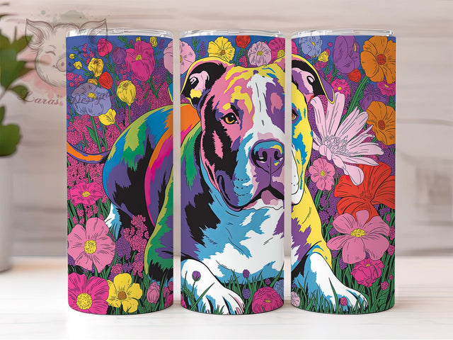 Pit Bull Love Dog Parent Tumbler, Dog Breed Tumbler, Pit Bull Love Design, Dog Parent Present, Bully Breed Cup, Pet Lover Gift, Sublimation Template Sublimation Lara' s Designs 