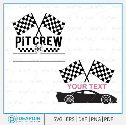 Pit Crew svg, Pit Crew Custome Design, checkered flag svg, Race car PNG, pit crew monogram, Pit Crew Birthday SVG Dinvect 