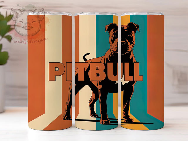 Pitbull Strong Breed 20oz Tumbler, Pitbull Dog, Dog Lover, Tumbler Wrap, Sublimation Design, Strong Breed, 20oz Tumbler Sublimation Lara' s Designs 