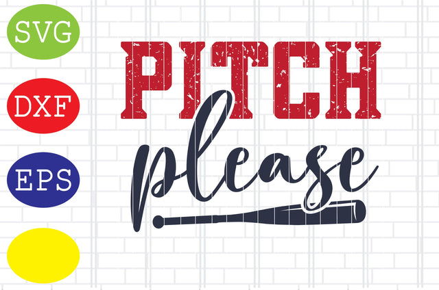 Pitch Please Svg, Softball Silhouette, Softball File, Baseball Cut File, Sport Svg, Jpg, Eps, Dxf Files SVG DigitalSvgFiles 