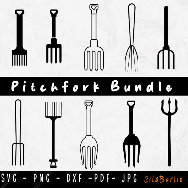 Pitchfork Svg, Farm Tool SVG, Pitchfork Png, Farm Life Svg, Farm Clipart Image, Pitchfork Cut File, Farm Design SVG, SVG Files for Cricut SVG SilaBerlin 