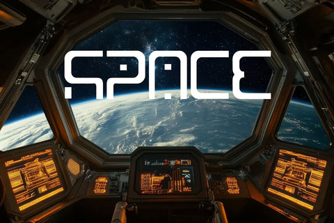 Pixel Sparta – Futuristic Display Typeface Font Mozzatype 