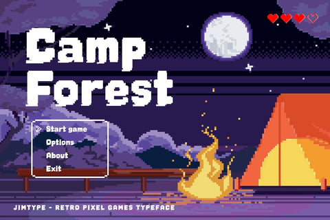 Pixel Strike - Retro Pixel for Gaming, Arcade & 8-Bit Font from Jimtype Studio Font Jimtype Studio 