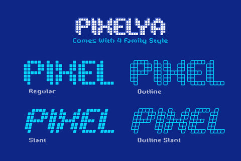 Pixelya - Pixel Display Font Font twinletter 
