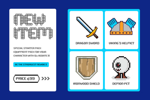 Pixelya - Pixel Display Font Font twinletter 