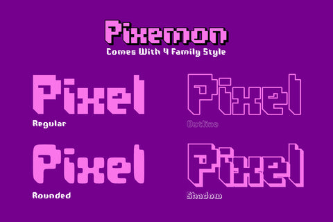 Pixemon - Pixel Game Font Font twinletter 