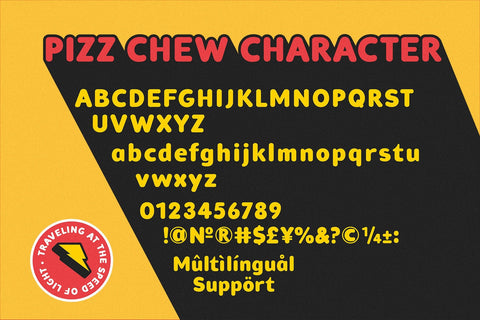 Pizz Chew – Playful Serif Typeface Font Four Lines Std. 