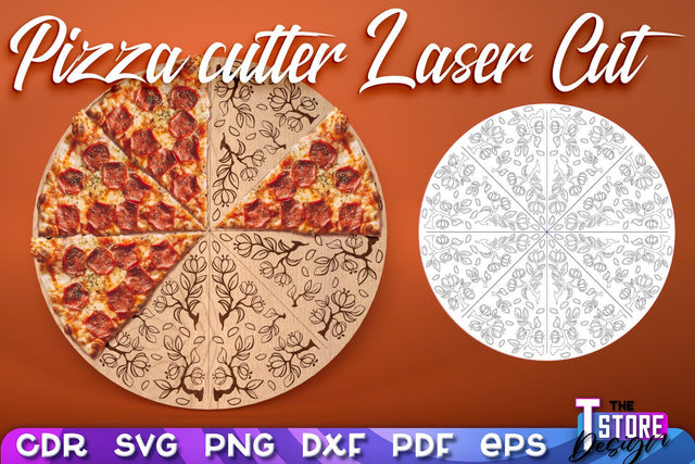 Pizza Cutter Laser Cut | Kitchen Design | Pizza Board Game | CNC Files SVG The T Store Design 