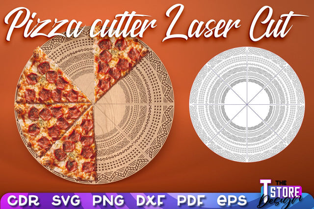 Pizza Cutter Laser Cut | Kitchen Design | Pizza Board Game | CNC Files SVG The T Store Design 