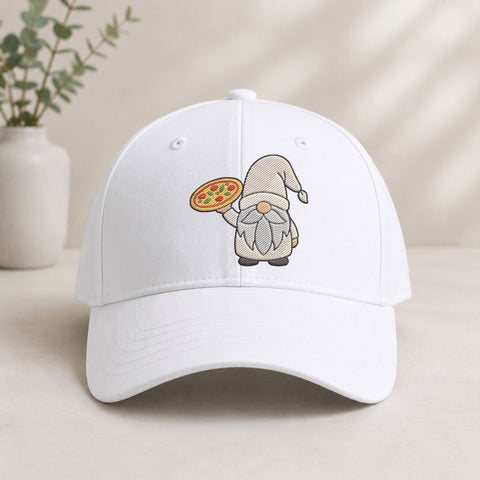 Pizza Gnome Machine Embroidery Design – Funny Italian Food Gnome Embroidery File Embroidery/Applique DESIGNS PatternFeed8 