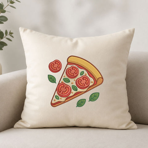 Pizza Slice Machine Embroidery Design – Tomato Basil Italian Food Embroidery File Embroidery/Applique DESIGNS PatternFeed8 