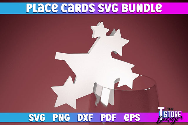 Place Cards SVG | Paper Cut SVG Design | Paper Cards SVG The T Store Design 