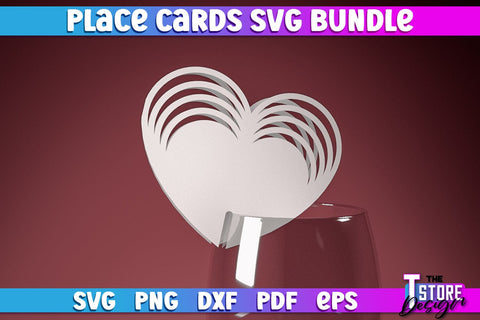 Place Cards SVG | Paper Cut SVG Design | Paper Cards SVG The T Store Design 