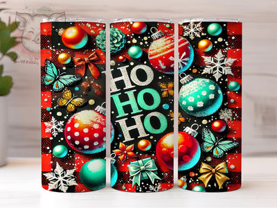 Plaid Christmas Ho Ho Ho 20oz Tumbler Wrap, Plaid Christmas, Ho Ho Ho Tumbler, 20oz Tumbler, Sublimation Wrap, Holiday Decor, Christmas Gift, Festive Tumbler Sublimation Lara' s Designs 