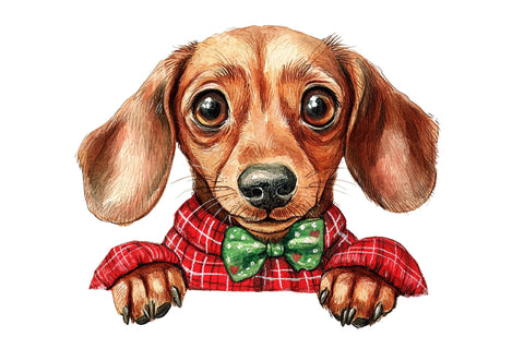 Plaid Christmas Peeking Characters Sublimation SVGArt 