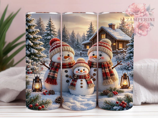 Plaid Christmas Snowmen 20oz Tumbler, Plaid Christmas, Christmas Snowmen, Plaid Snowmen, Snowmen Tumbler, Plaid Tumbler, Christmas Tumbler, Plaid Snowmen PNG Sublimation Li Zamperini 