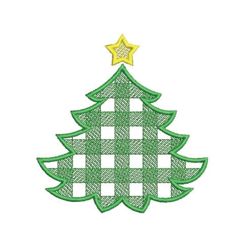 Plaid Christmas Tree Quick-Stitch Embroidery Design Embroidery/Applique DESIGNS Creatively Embroidery 