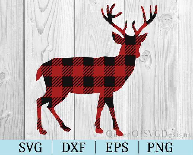 Plaid Deer SVG SVG QueenOfSVGDesigns 