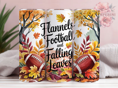 Plaid Flannel Football Fall Tumbler Wrap, Football Fall Cup, 20oz Sublimation, Autumn Leaves Mug, Cozy Fall Tumbler, Fall Sports Drinkware, Plaid Fall Tumbler Sublimation Li Zamperini 