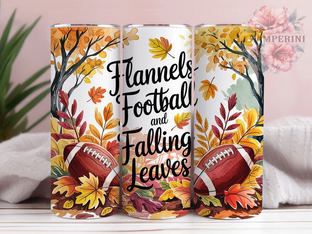 Plaid Flannel Football Fall Tumbler Wrap, Football Fall Cup, 20oz Sublimation, Autumn Leaves Mug, Cozy Fall Tumbler, Fall Sports Drinkware, Plaid Fall Tumbler Sublimation Li Zamperini 