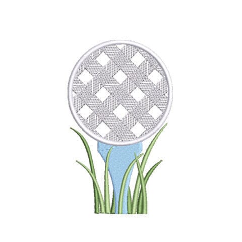 Plaid Golf Ball Golf Tee Embroidery Design Embroidery/Applique DESIGNS Creatively Embroidery 