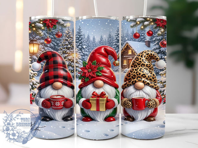 Plaid Leopard Gnomes 20oz Tumbler, Plaid Leopard Gnomes, Leopard Gnomes, Plaid Gnome Tumbler, Gnome Tumbler Wrap, 20oz Tumbler Wrap, Plaid Leopard PNG, Leopard Gnome PNG Sublimation ToriDesigns 