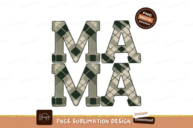 Plaid Mama Sublimation Png Design Graphic Sublimation Designangry 