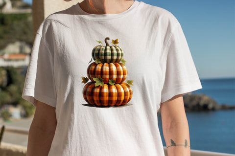 Plaid Pumpkin Clipart Set Sublimation Clipart Bundle Sublimation SVGArt 