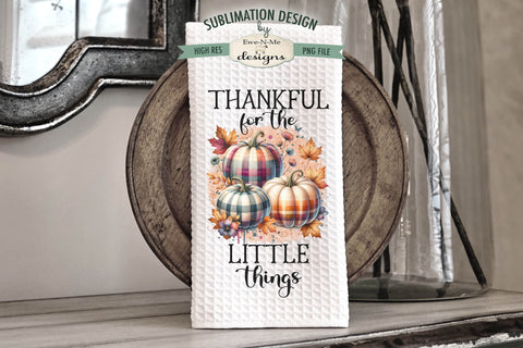 Plaid Pumpkins | Fall Thanksgiving Towel Sublimation Designs Sublimation Ewe-N-Me Designs 