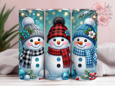 Plaid Snowmen Winter 20oz Tumbler, Plaid Snowmen, Snowmen Winter, Snowman Tumbler, 20oz Tumbler, Winter Tumbler, Plaid Tumbler, Tumbler Wrap Sublimation Li Zamperini 