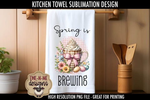 Plaid Spring Mugs Easter Eggs | Kitchen Towel Sublimation Sublimation Ewe-N-Me Designs 