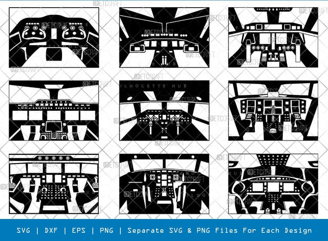 Plane Cockpit Svg Cricut Cut Files Png Bundle, SB01111 SVG ETC Craft 