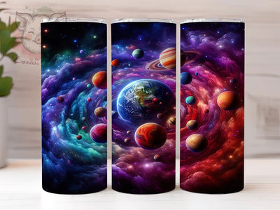 Planetary Alignment 20oz Tumbler, Celestial Sublimation Design, Space Galaxy PNG Wrap, 20oz Tumbler Sublimation, Astrology Cup Wrap, Cosmic Sublimation Design, Digital Planetary Wrap Sublimation Lara' s Designs 
