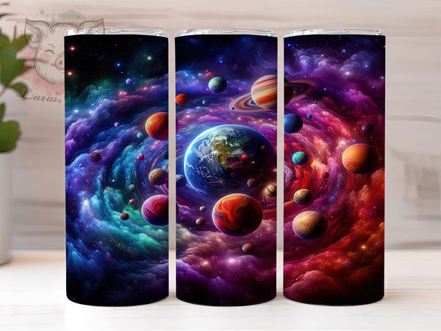 Planetary Alignment 20oz Tumbler, Celestial Sublimation Design, Space Galaxy PNG Wrap, 20oz Tumbler Sublimation, Astrology Cup Wrap, Cosmic Sublimation Design, Digital Planetary Wrap Sublimation Lara' s Designs 
