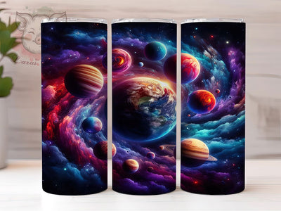 Planetary Alignment 20oz Tumbler, Celestial Sublimation Design, Space Galaxy PNG Wrap, 20oz Tumbler Sublimation, Astrology Cup Wrap, Cosmic Sublimation Design, Digital Planetary Wrap Sublimation Lara' s Designs 