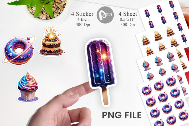 Planetary Sweets Sticker Sublimation artnoy 