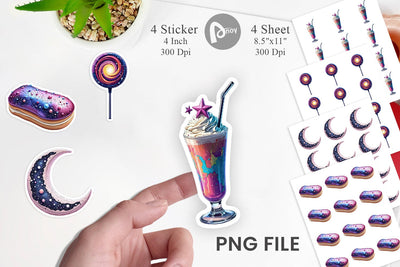 Planetary Sweets Sticker Sublimation artnoy 