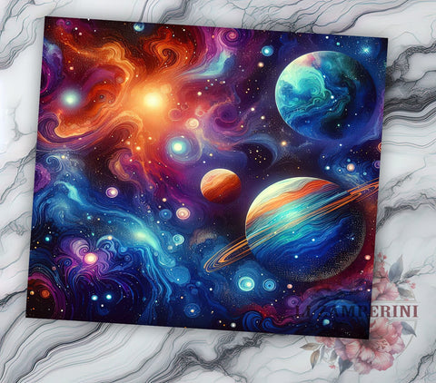 Planets Tumbler Wrap, Galaxy Design PNG, Constellation Tumbler, Sublimation 20oz Drinkware, Space Art, Astronaut Gift, Universe Tumbler Design Sublimation Li Zamperini 
