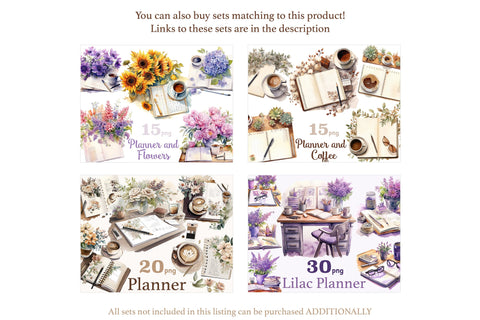 Planner And Flowers Clipart | Spring Planner Bundle SVG GlamArtZhanna 