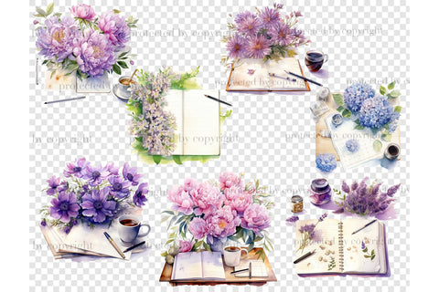Planner And Flowers Clipart | Spring Planner Bundle SVG GlamArtZhanna 
