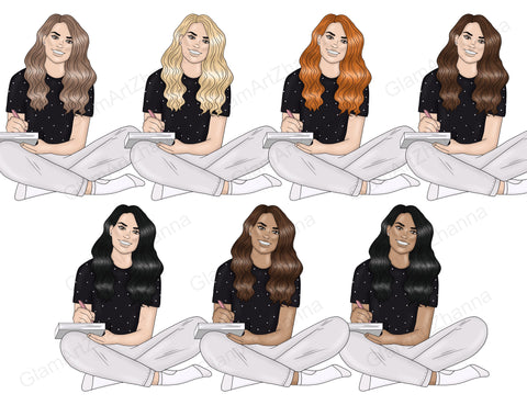 Planner Girl Graphics | Boss Babe Clipart SVG GlamArtZhanna 