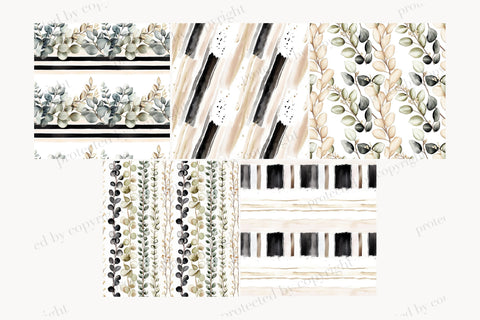 Planner Seamless Pattern | Neutral Planner Digital Paper Digital Pattern GlamArtZhanna 